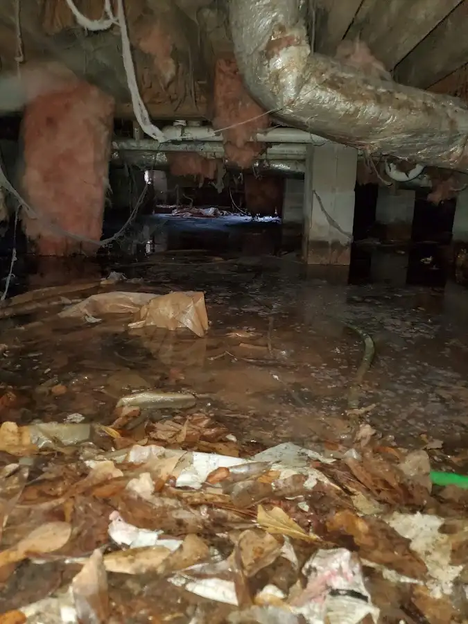 Crawl space flood assessment for Commercial Water Damage Restoration in Tukwila